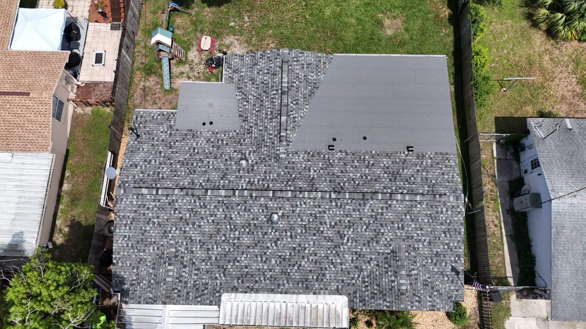Finished TAMKO Titan XT shingles with modified bitumen sections in Zephyrhills FL